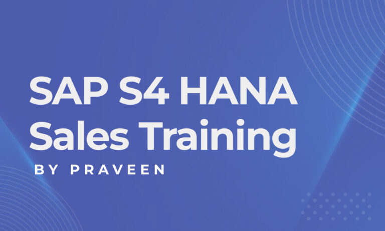 World-class Online Sap S4 Hana Sales Training 